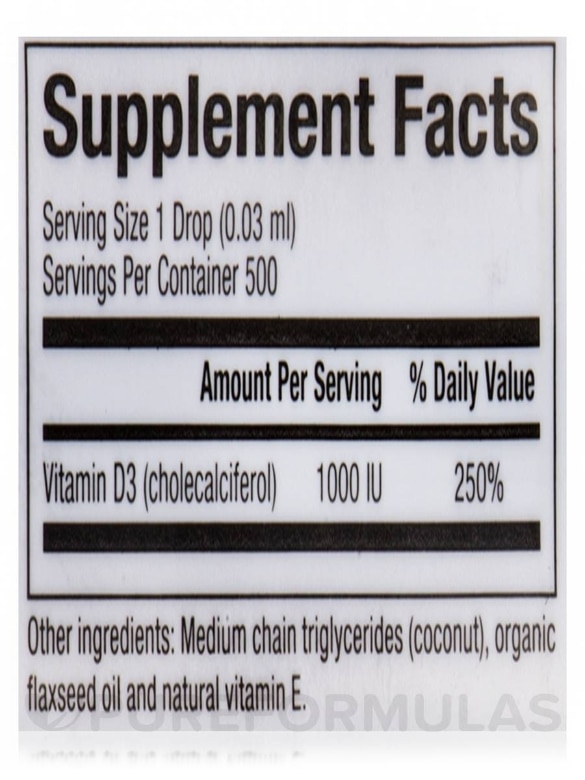 Vitamin D3 Drops 1000 IU - 0.5 fl. oz (15 ml) - Alternate View 4