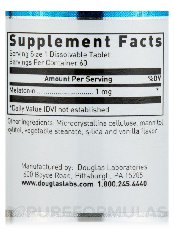 Melatonin 1 mg - 60 Tablets - Alternate View 4