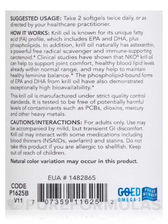 Neptune Krill Oil 500 mg - 60 Softgels - Alternate View 4