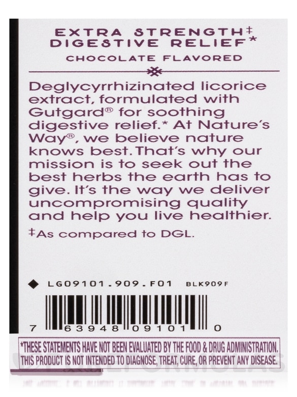 DGL Ultra, German Chocolate Flavored - 90 Chewable Tablets - Alternate View 6