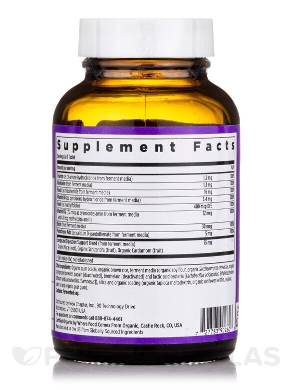Fermented Vitamin B Complex - 30 Vegan Tablets - Alternate View 1