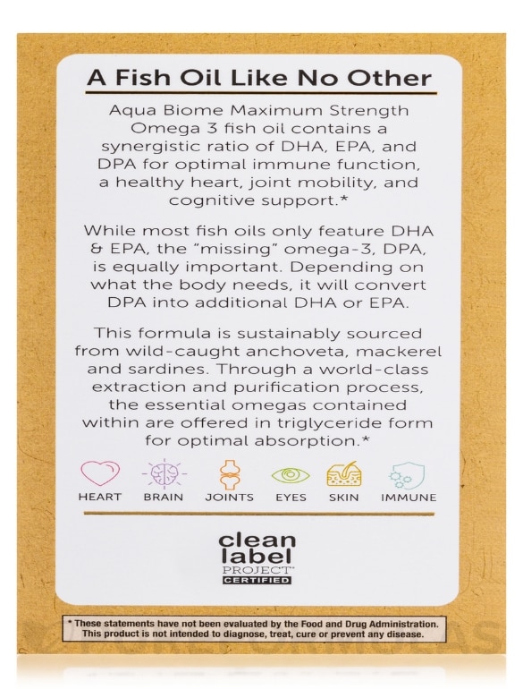 Aqua Biome™ Fish Oil Maximum Strength - 120 Softgels - Alternate View 7