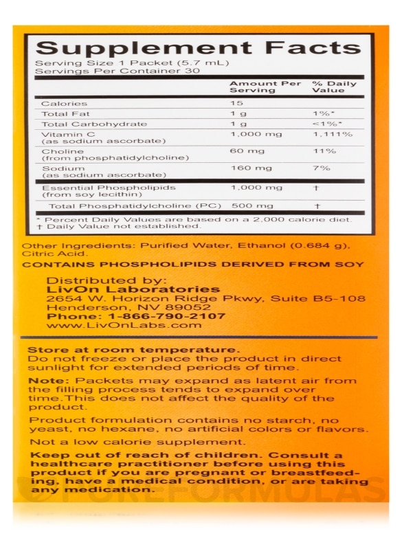 Lypo-Spheric® Vitamin C - 30 Packets - Alternate View 7