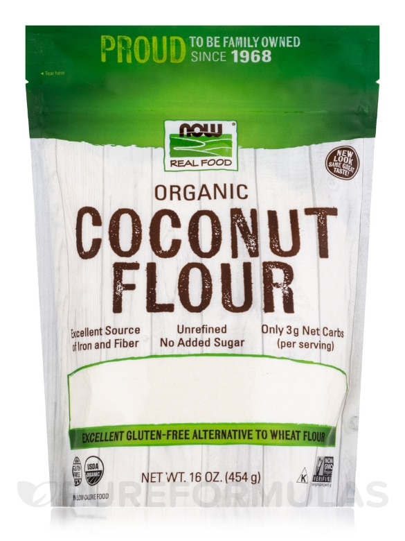 NOW Real Food® - Organic Coconut Flour - 16 oz (454 Grams)