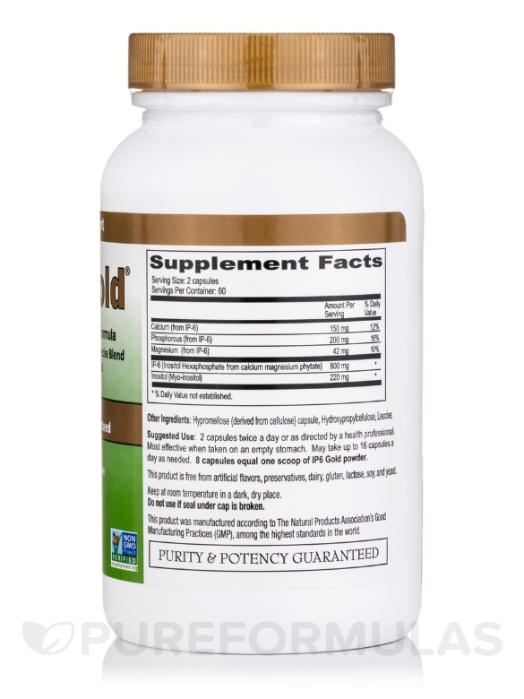 IP6 Gold® Immune Support Formula - 120 Vegetarian Capsules - Alternate View 1