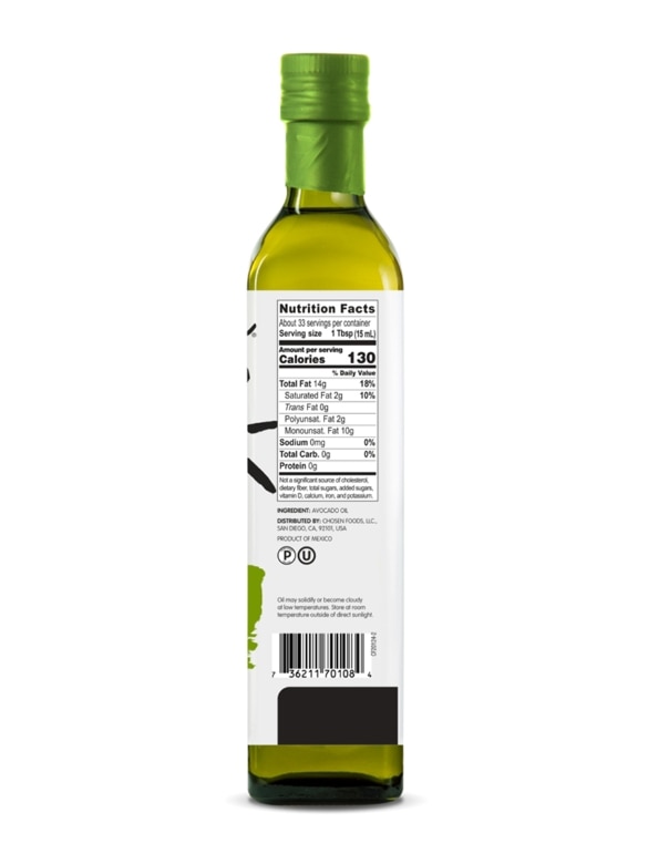 100% Pure Avocado Oil - 16.9 fl. oz (500 ml) - Alternate View 1