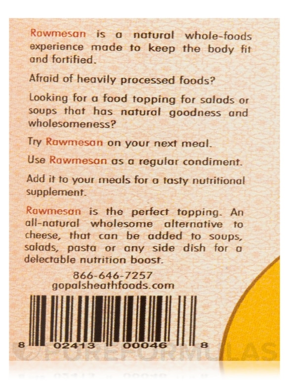 Rawmesan® Original - 8 oz (228 Grams) - Alternate View 4