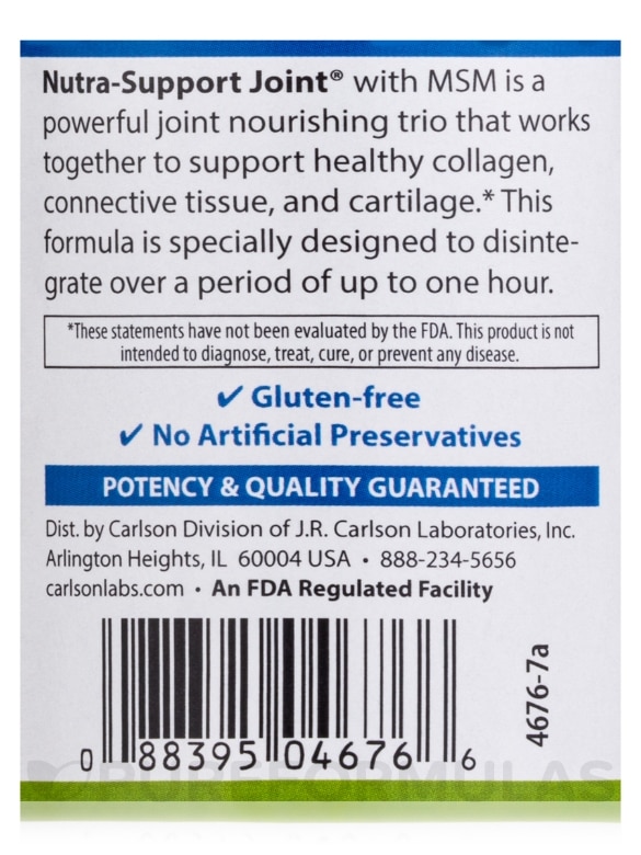 Nutra-Support® Joint - 60 Tablets - Alternate View 4
