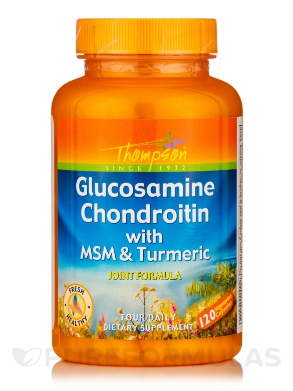 Glucosamine & Chondroitin with MSM & Turmeric - 120 Vegetarian Capsules