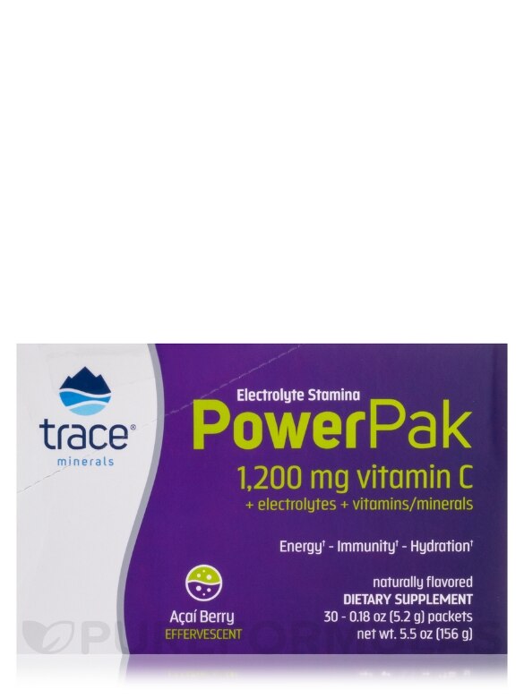 Electrolyte Stamina Power Pak, Acai Berry Flavor - 1 Box of 30 Single-serve Packets - Alternate View 4