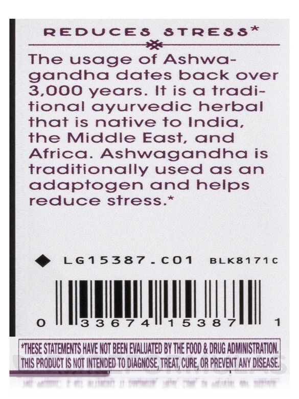 Ashwagandha 500 mg - 60 Vegan Capsules - Alternate View 6