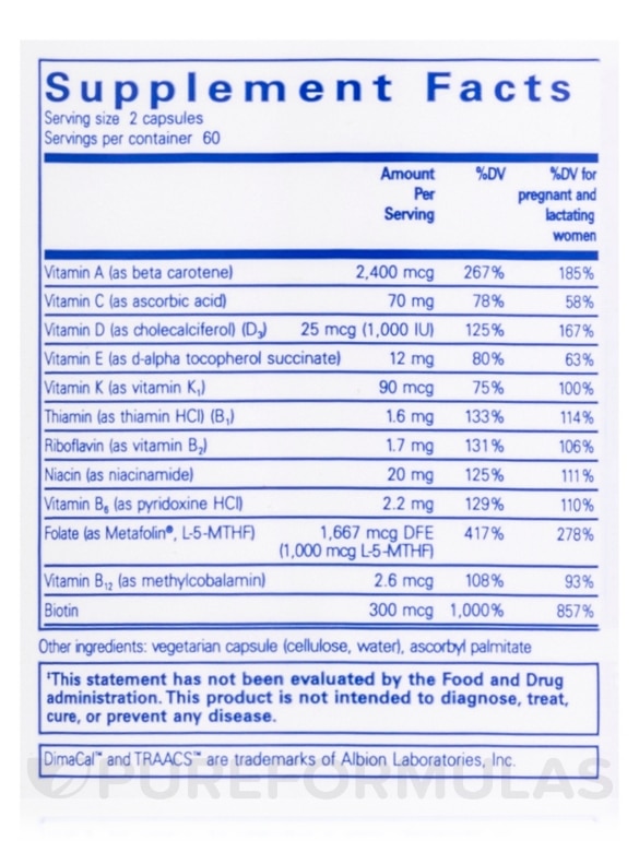 PreNatal Nutrients - 120 Capsules - Alternate View 5