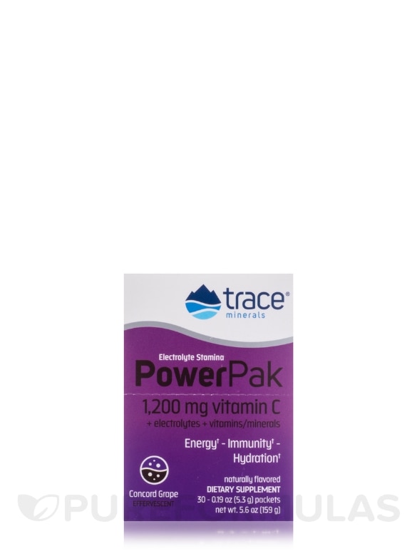 Electrolyte Stamina Power Pak, Concord Grape Flavor - 1 Box of 30 Single-serve Packets - Alternate View 3