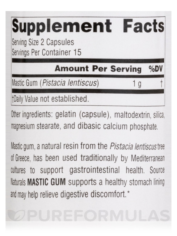 Mastic Gum Ext 500 mg - 30 Capsules - Alternate View 3