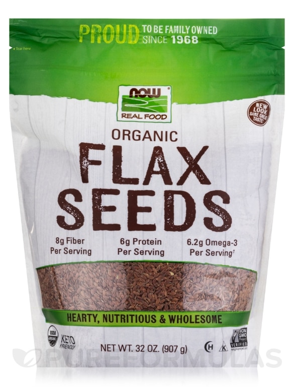 NOW Real Food® - Flax Seed - 32 oz (907 Grams)