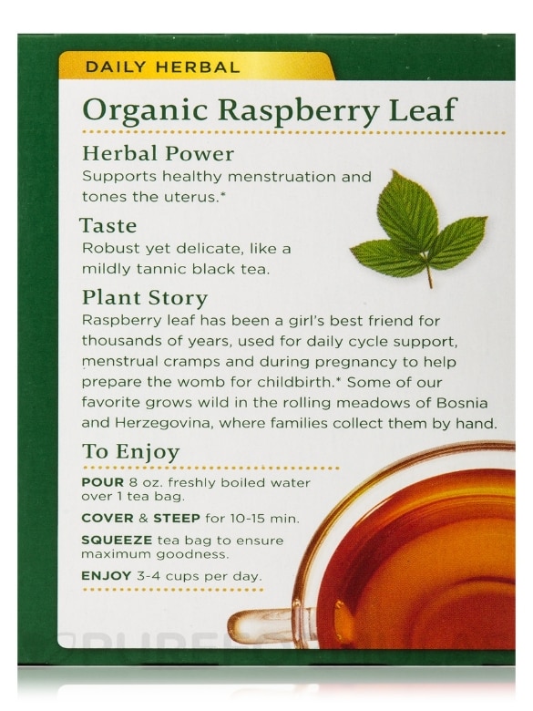 Organic Raspberry Leaf Tea - 16 Tea Bags - Alternate View 6