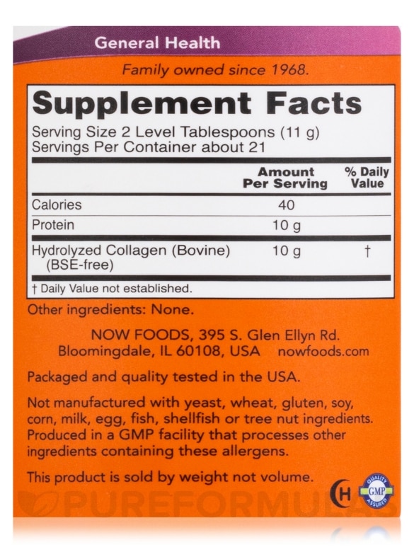Collagen - Peptides Powder - 8 oz (227 Grams) - Alternate View 3