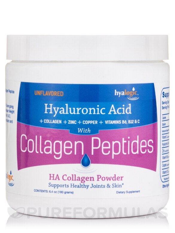 HA Collagen Powder (Hyaluronic Acid with Collagen Peptides) - 6.4 oz (180 Grams)