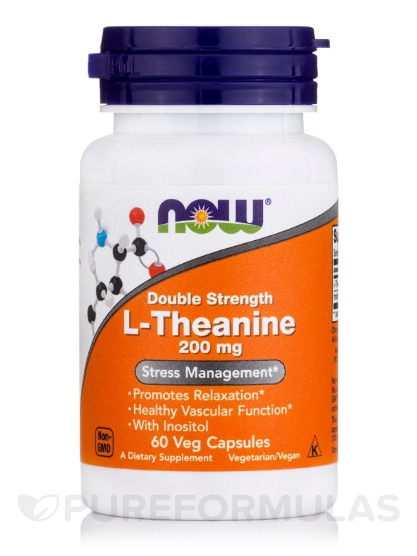 L-Theanine 200 mg (Double Strength) - 60 Veg Capsules