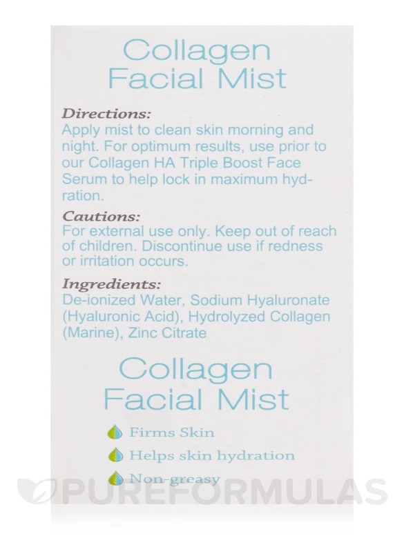 Collagen Facial Mist (Marine Collagen & Hyaluronic Acid) - 2 fl. oz (59 ml) - Alternate View 9