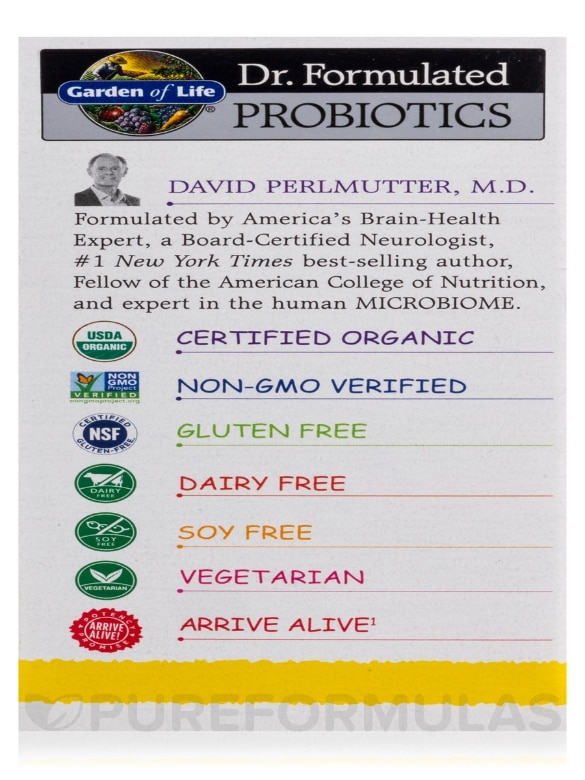 Dr. Formulated Probiotics Organic Kids+ 5 Billion CFU, Strawberry Banana Flavor - 30 Chewables - Alternate View 8