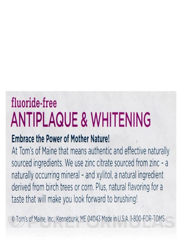 Fluoride-Free Antiplaque & Whitening Toothpaste