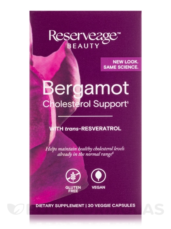 Bergamot Cholesterol Support with Trans-Resveratrol - 30 Veggie Capsules - Alternate View 3
