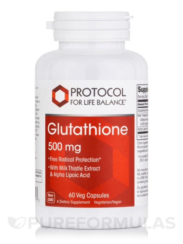 Glutathione 500 mg - 60 Vegetarian Capsules