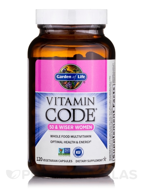 Vitamin Code® - 50 & Wiser Women's Multi - 120 Vegetarian Capsules - Alternate View 2