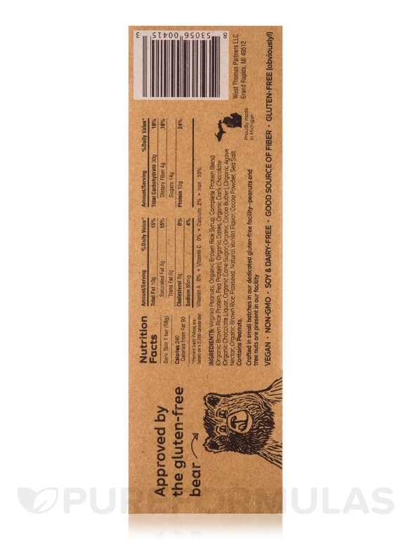 Chocolate Peanut Butter Protein Bar - Box of 12 Bars (2.05 oz / 58 Grams each) - Alternate View 2