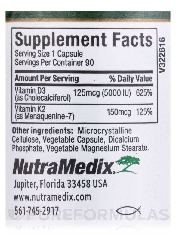 Vitamin D3 & K2 - 90 Capsules - Alternate View 4