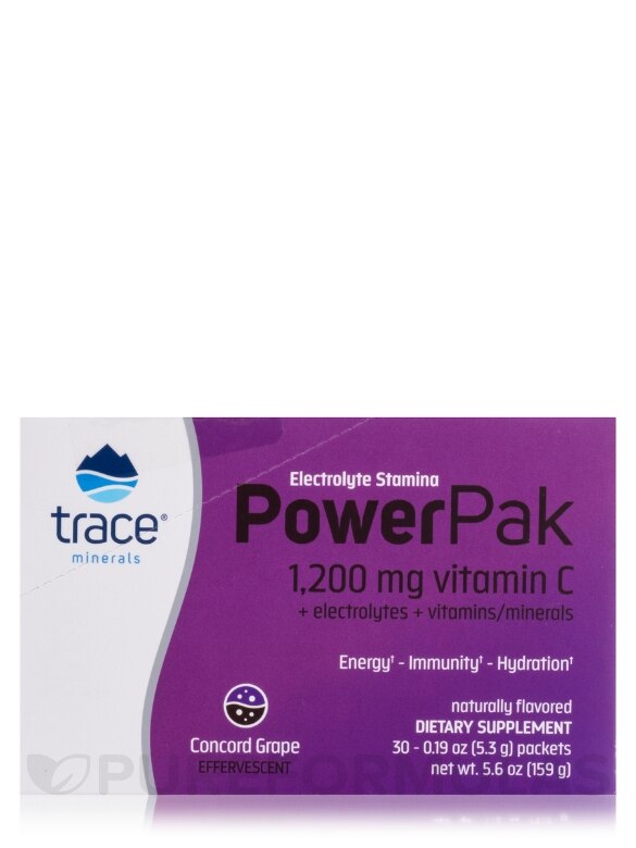 Electrolyte Stamina Power Pak, Concord Grape Flavor - 1 Box of 30 Single-serve Packets - Alternate View 4