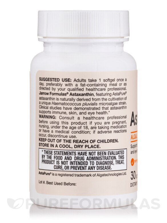 Astaxanthin 12 mg - 30 Softgels - Alternate View 1