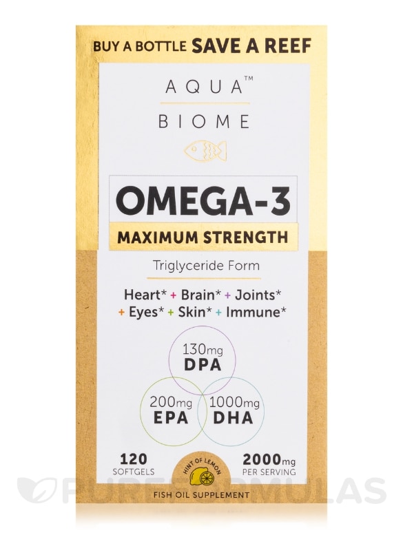 Aqua Biome™ Fish Oil Maximum Strength - 120 Softgels - Alternate View 3