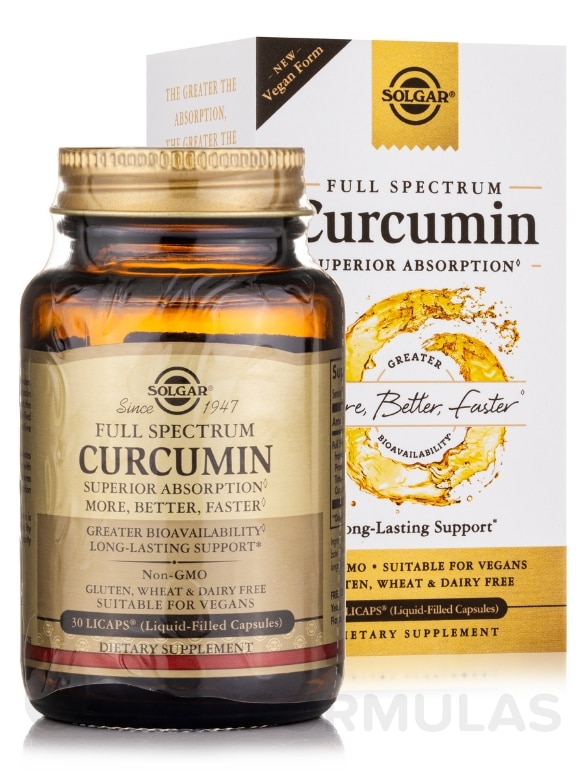 Full Spectrum Curcumin - 30 Liquid Extract Softgels - Alternate View 1