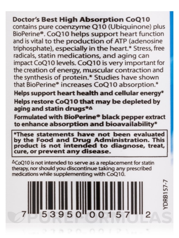 High Absorption CoQ10 with BioPerine® 400 mg - 60 Veggie Capsules - Alternate View 4