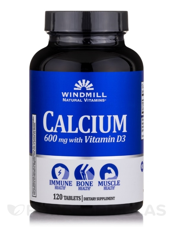 Calcium 600 mg with Vitamin D3 - 120 Tablets