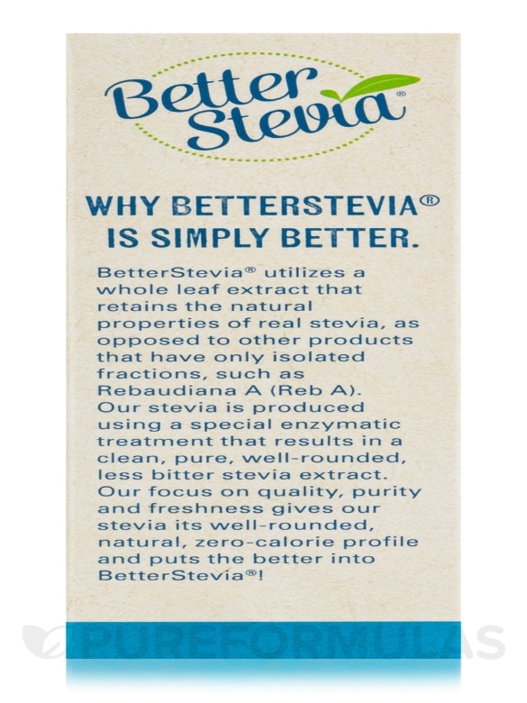 Better Stevia® Balance with Inulin & Chromium - Box of 100 Packets - Alternate View 7
