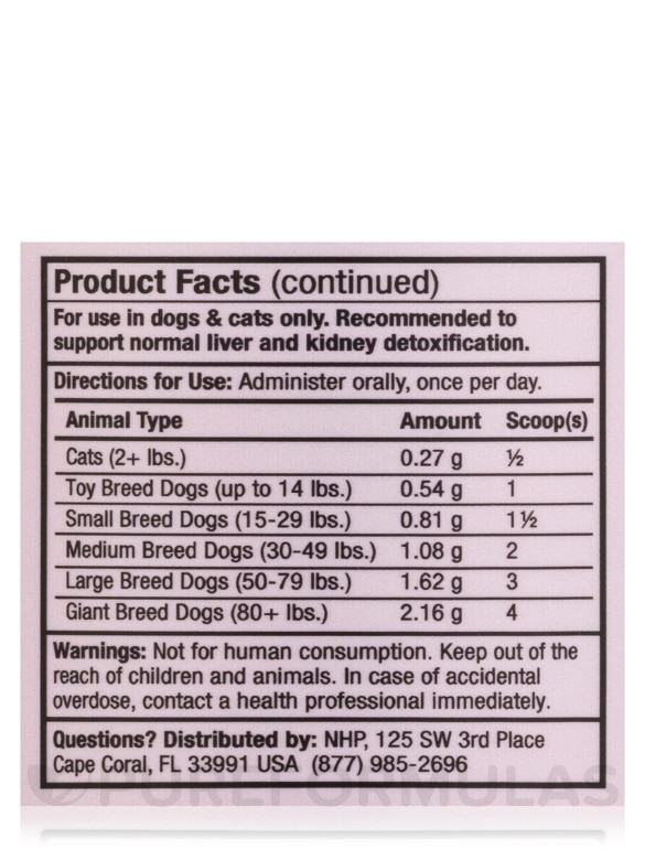 Detox Support for Dogs and Cats - 1.8 oz (52.3 Grams) - Alternate View 3