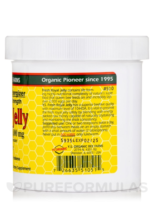Ultra Mega Strength Royal Jelly in Honey (675 mg per serving) - 21 oz (595 Grams) - Alternate View 1