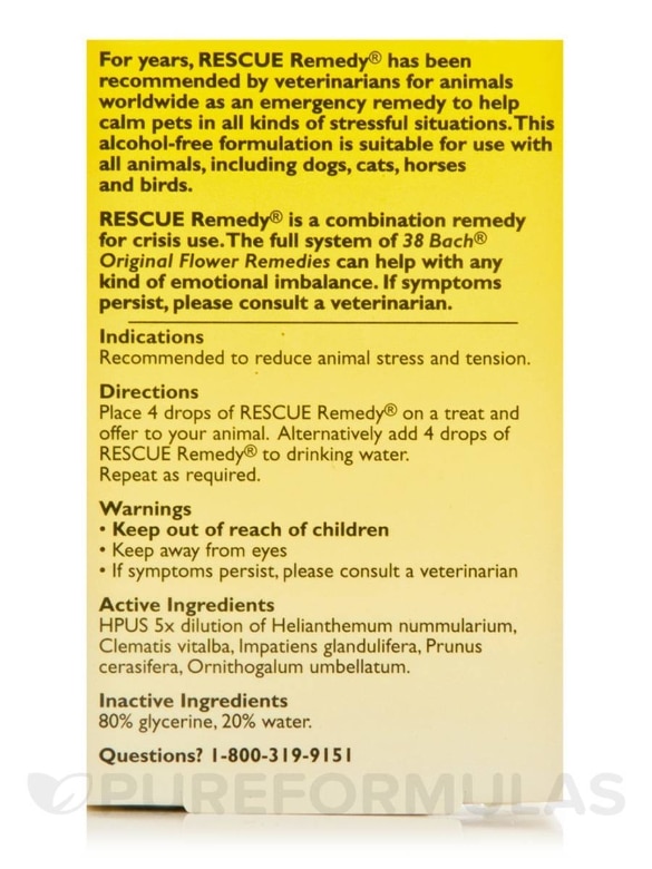 Rescue Remedy Pet - 0.35 fl. oz (10 ml) - Alternate View 1