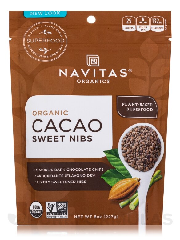 Organic Cacao Sweet Nibs - 8 oz (227 Grams)