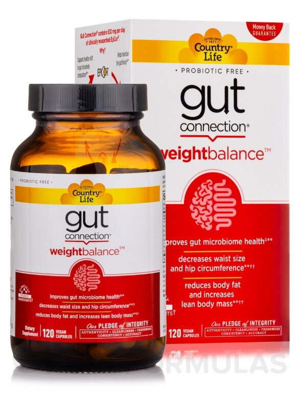 Gut Connection Weight Balance - 120 Vegan Capsules - Alternate View 1