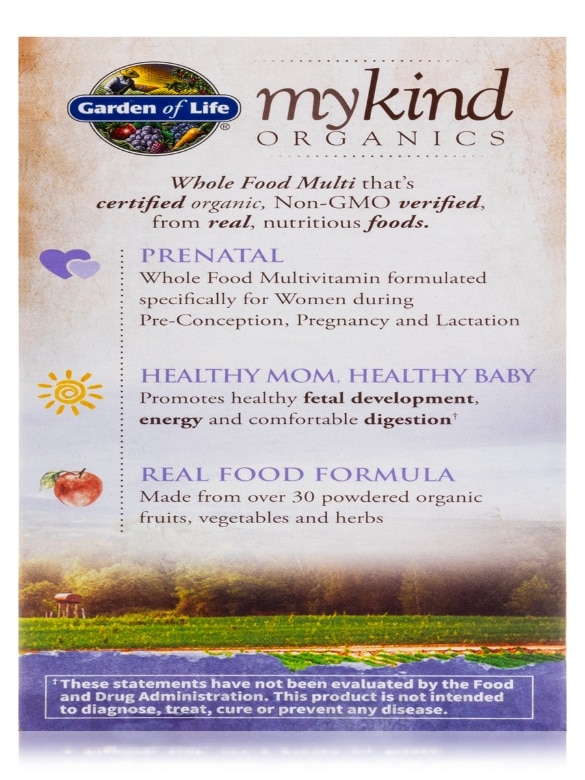 mykind Organics Prenatal Multi Tablets - 180 Vegan Tablets - Alternate View 9