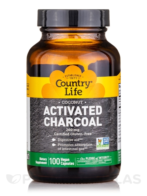 Activated Charcoal 260 mg - 100 Capsules