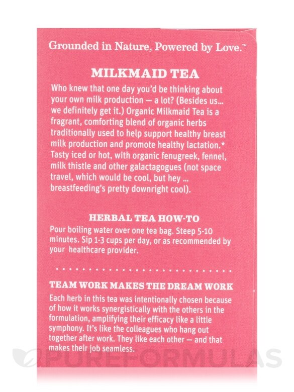 Organic Milkmaid Tea - 16 Tea Bags - Alternate View 2