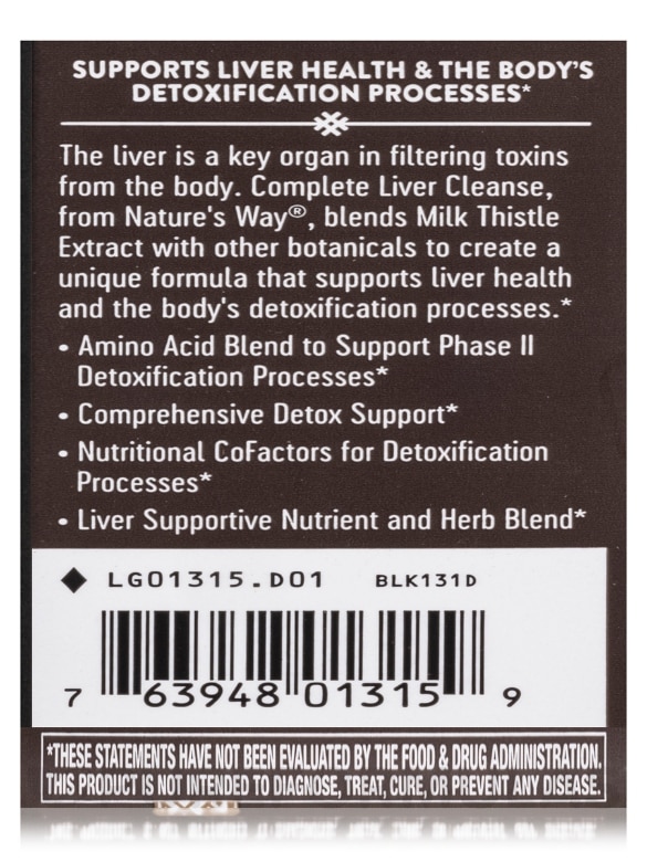 Complete Liver Cleanse - 84 Capsules - Alternate View 6