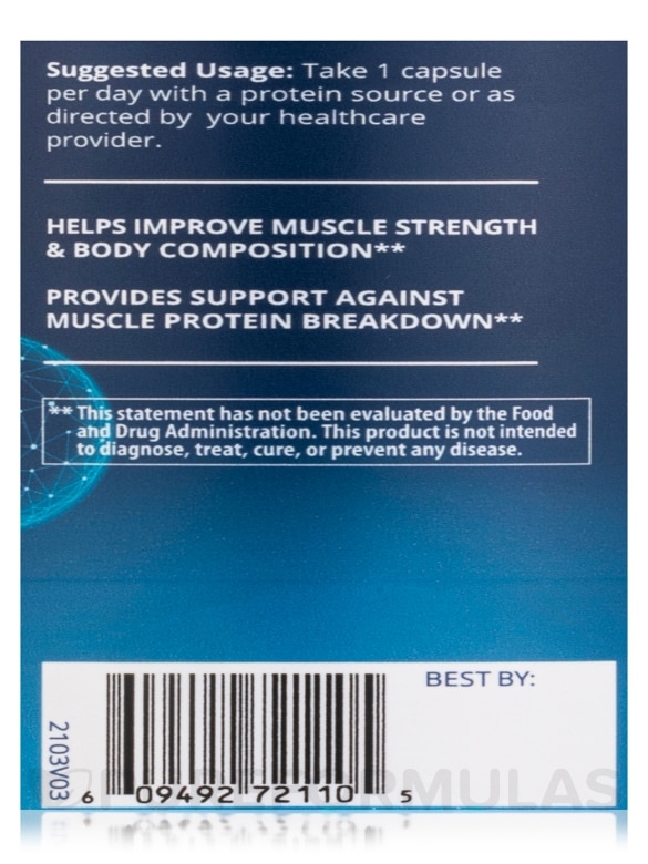 HMB 1000 mg - Muscle Maintenance - 60 Capsules - Alternate View 5