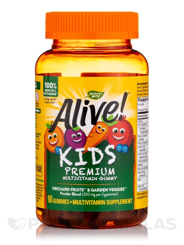 Alive!® Children's Multi-Vitamin Gummies, Assorted Flavors - 90 Gummies