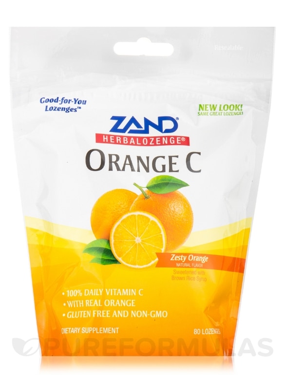 HerbaLozenge® Orange C (Zesty Orange Natural Flavor) - 80 Lozenges